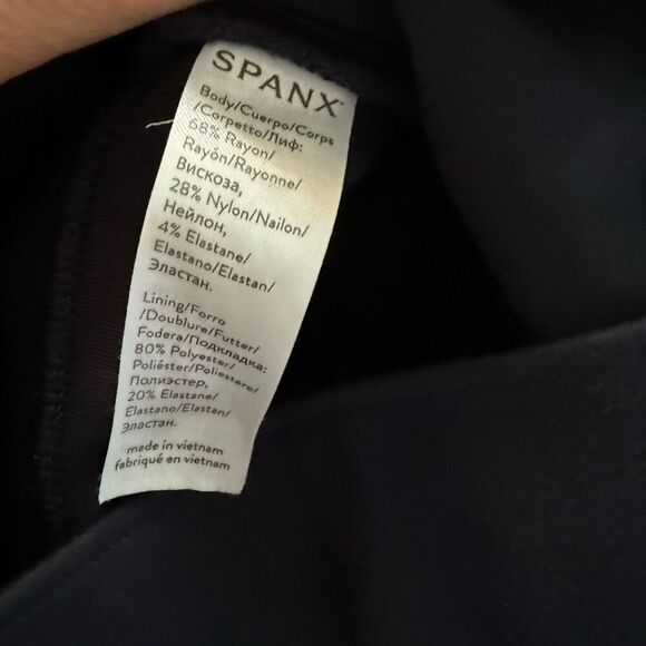 Spanx Ponte Knit Navy Blue Skinny Pants The Perfect Pant Ankle L - Picture 6 of 7